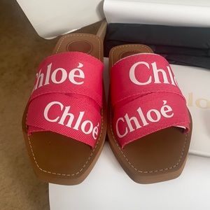 Chloe Woody Flat Slides